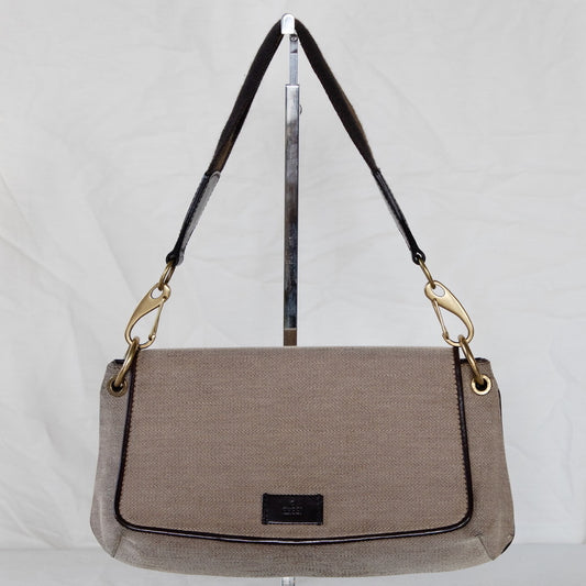 Gucci Tan Canvas Shoulder Bag  Icarus Vintage