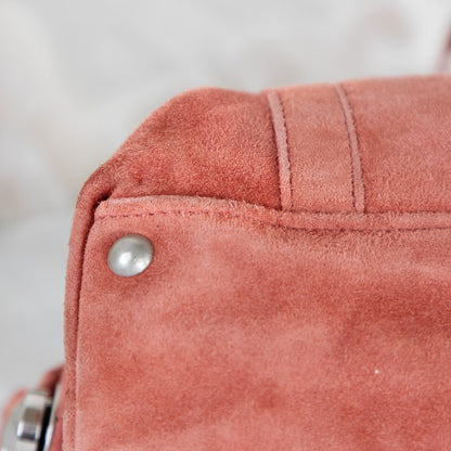 Prada Suede Peach Shoulder Bag  Icarus Vintage