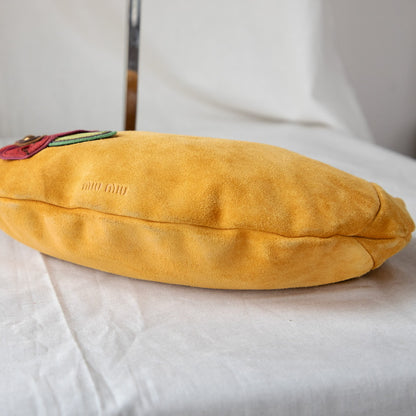 Miu Miu Yellow Suede Shoulder Bag  Icarus Vintage