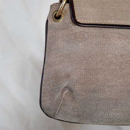 Gucci Tan Canvas Shoulder Bag  Icarus Vintage