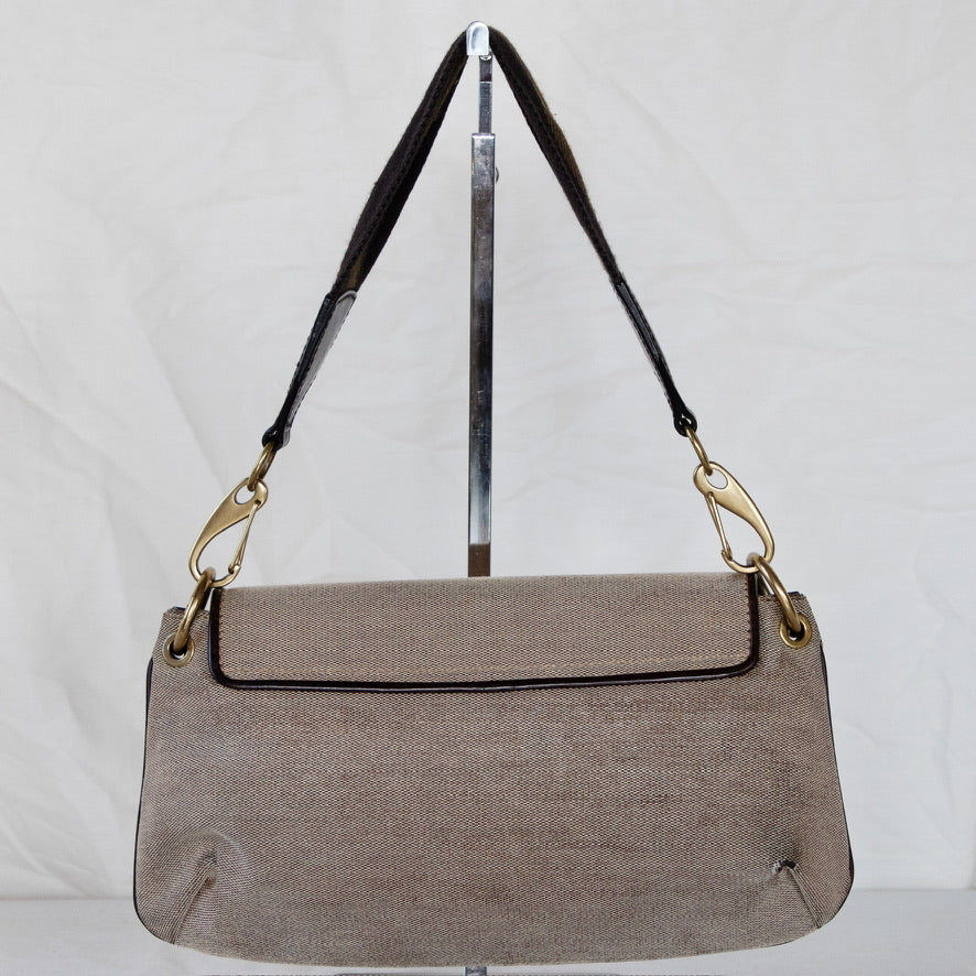 Gucci Tan Canvas Shoulder Bag  Icarus Vintage