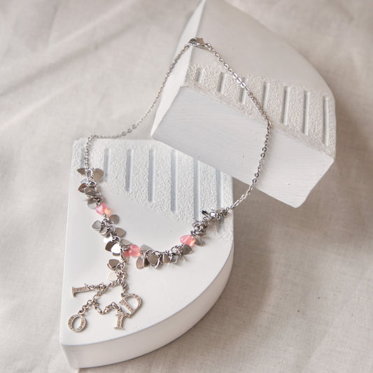 Y2K Dior Heart Charm Necklace w/ Logo Charms  Icarus Vintage