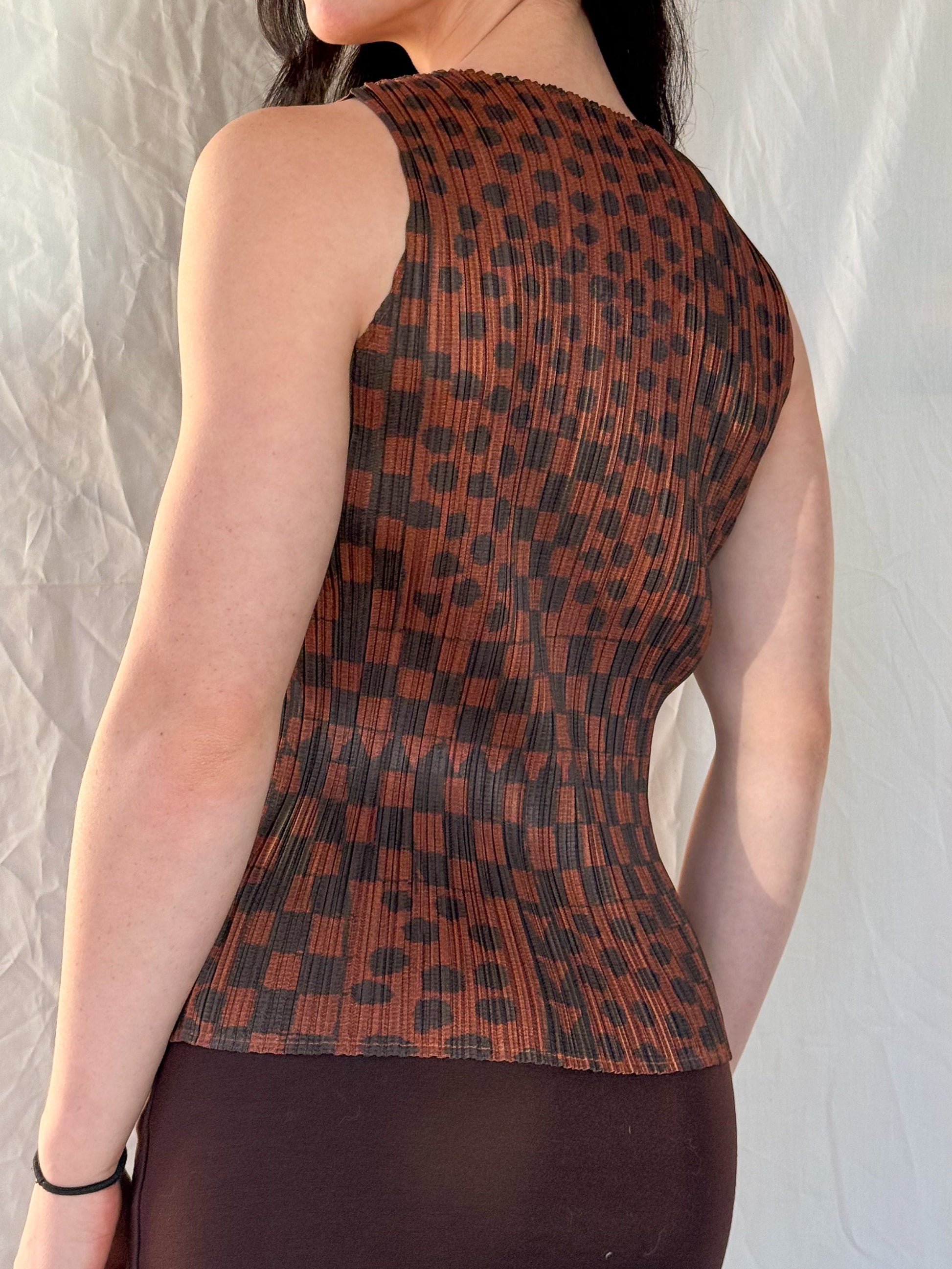 Issey Miyake Pleats Please 1999  Printed Tank  Icarus Vintage