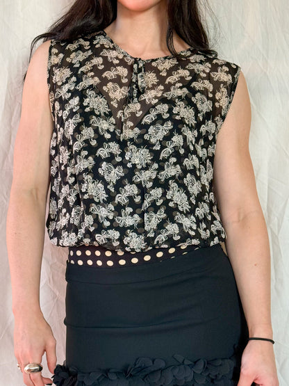 Moschino Floral Bodysuit  Icarus Vintage