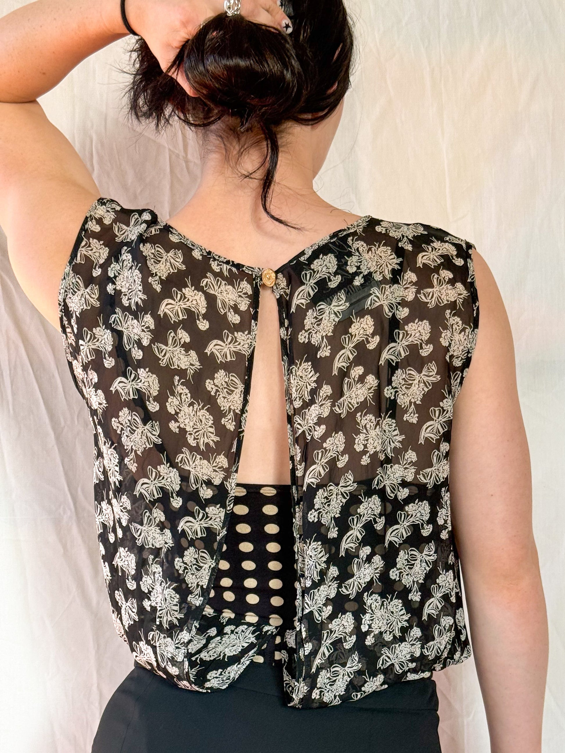 Moschino Floral Bodysuit  Icarus Vintage