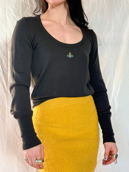 Vivienne Westwood Charcoal Orb Sweater  Icarus Vintage
