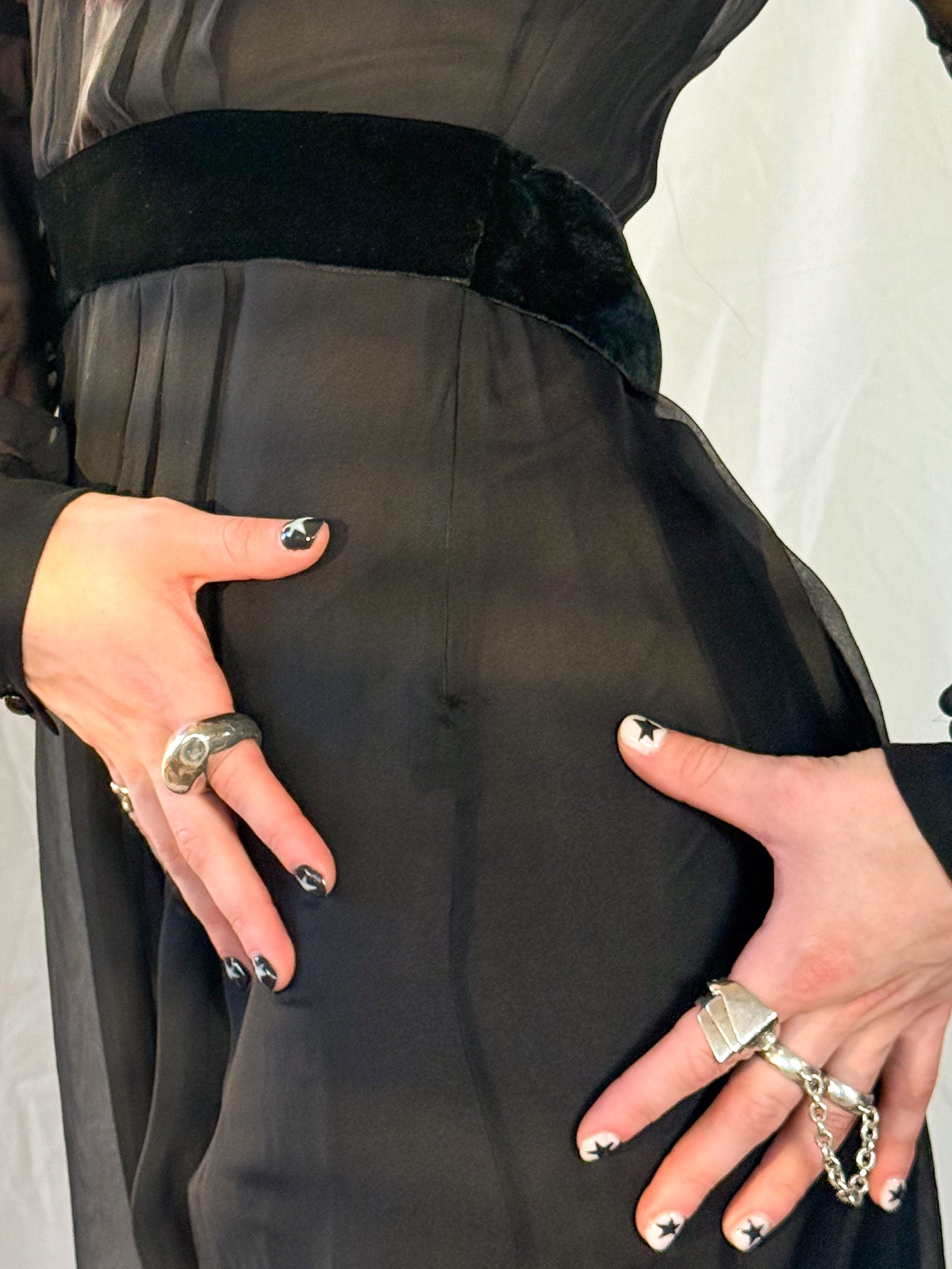 Miu Miu Black Silk Chiffon Dress  Icarus Vintage