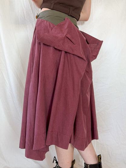 Vivienne Westwood Maroon Draped Skirt  Icarus Vintage