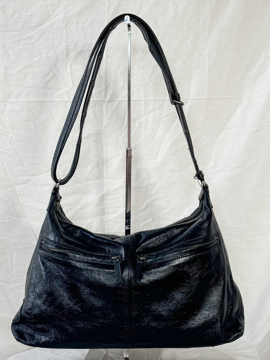 Jean Paul Gaultier Black Leather Shoulder Bag  Icarus Vintage