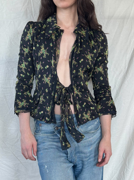 Dolce & Gabbana Spring 2004 Silk Tie Top  Icarus Vintage