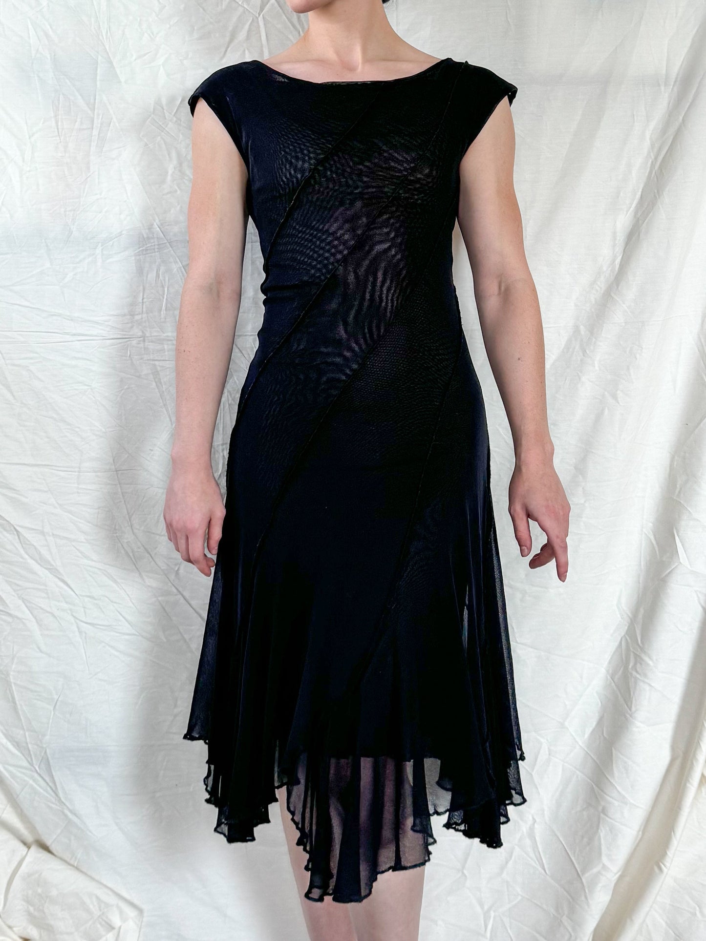 Jean Paul Gaultier Sheer Black Dress  Icarus Vintage