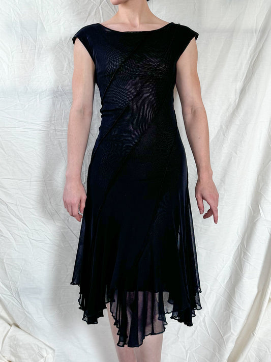 Jean Paul Gaultier Sheer Black Dress  Icarus Vintage