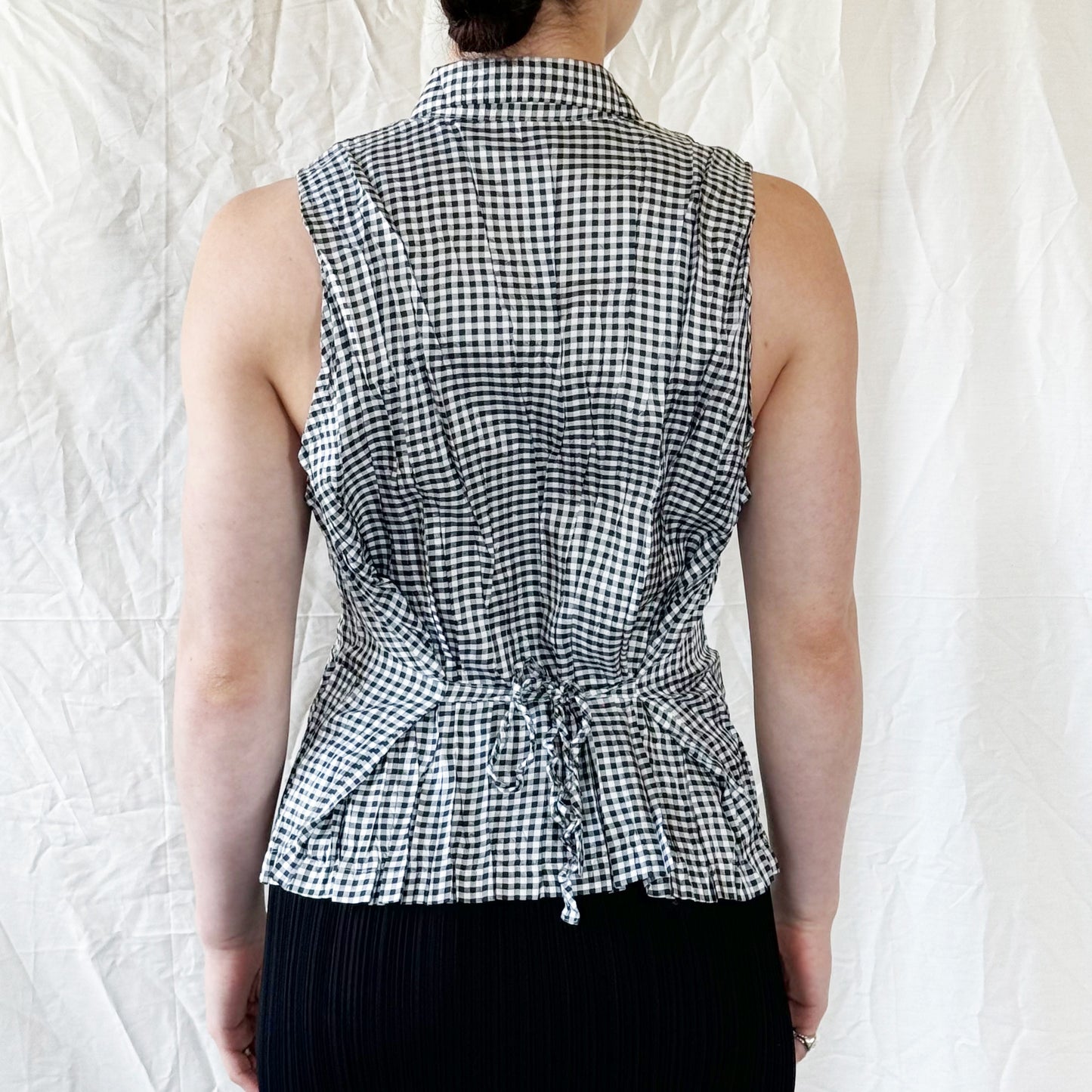 Issey Miyake Pleats Please Gingham Top  Icarus Vintage