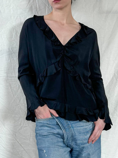 Gucci Spring 1999 Ruffle Top  Icarus Vintage