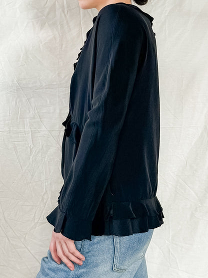 Gucci Spring 1999 Ruffle Top  Icarus Vintage