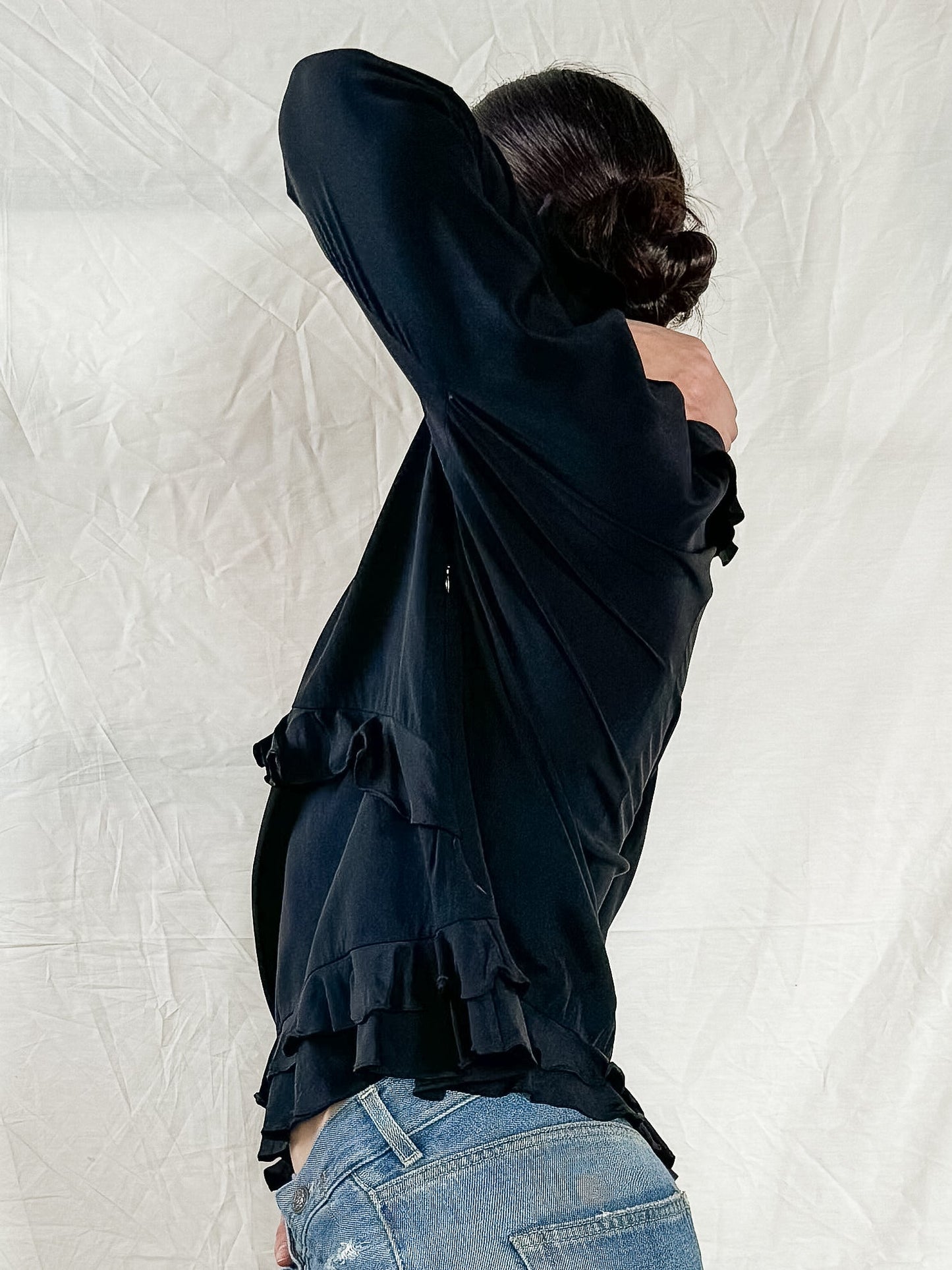 Gucci Spring 1999 Ruffle Top  Icarus Vintage