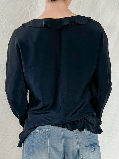 Gucci Spring 1999 Ruffle Top  Icarus Vintage