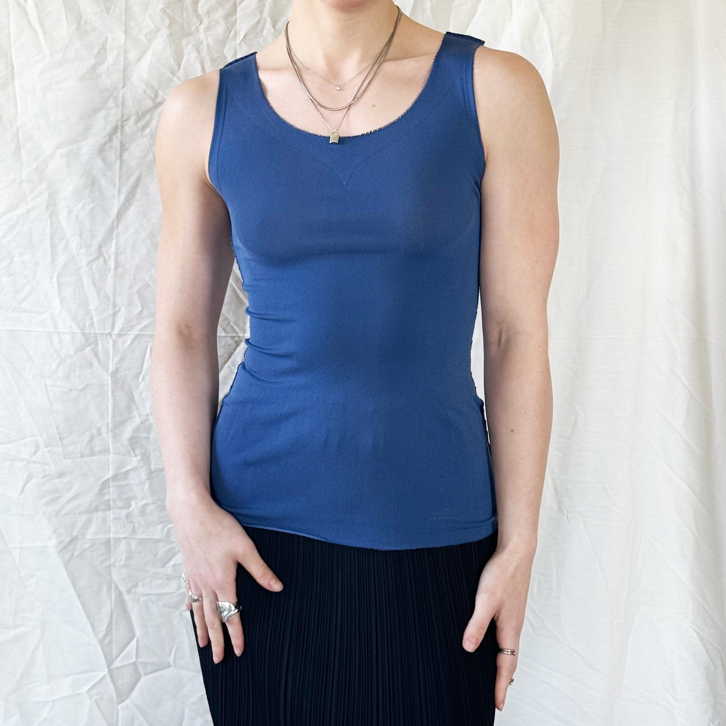 Issey Miyake ME Blue Fitted Tank  Icarus Vintage