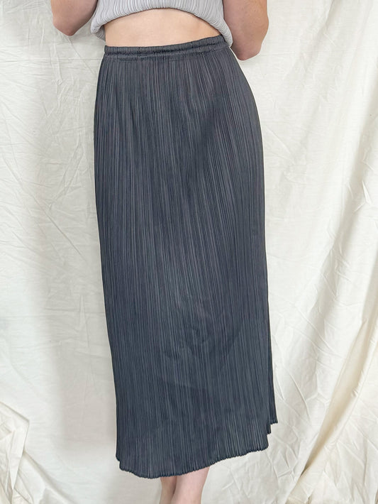 Pleats Please Gray Maxi Skirt  Icarus Vintage