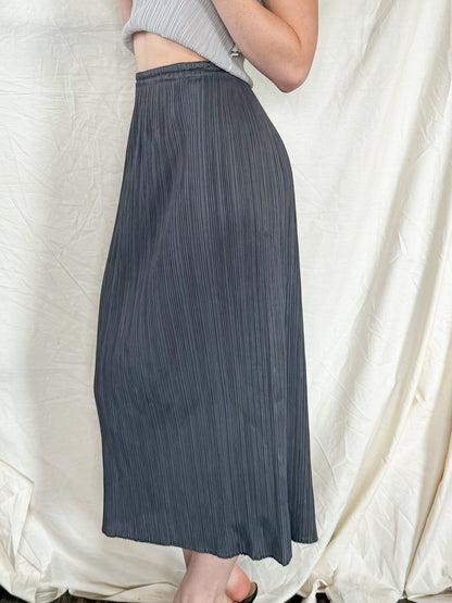 Pleats Please Gray Maxi Skirt  Icarus Vintage