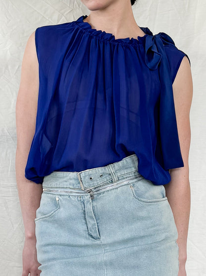 Miu Miu Sheer Blue Tank  Icarus Vintage