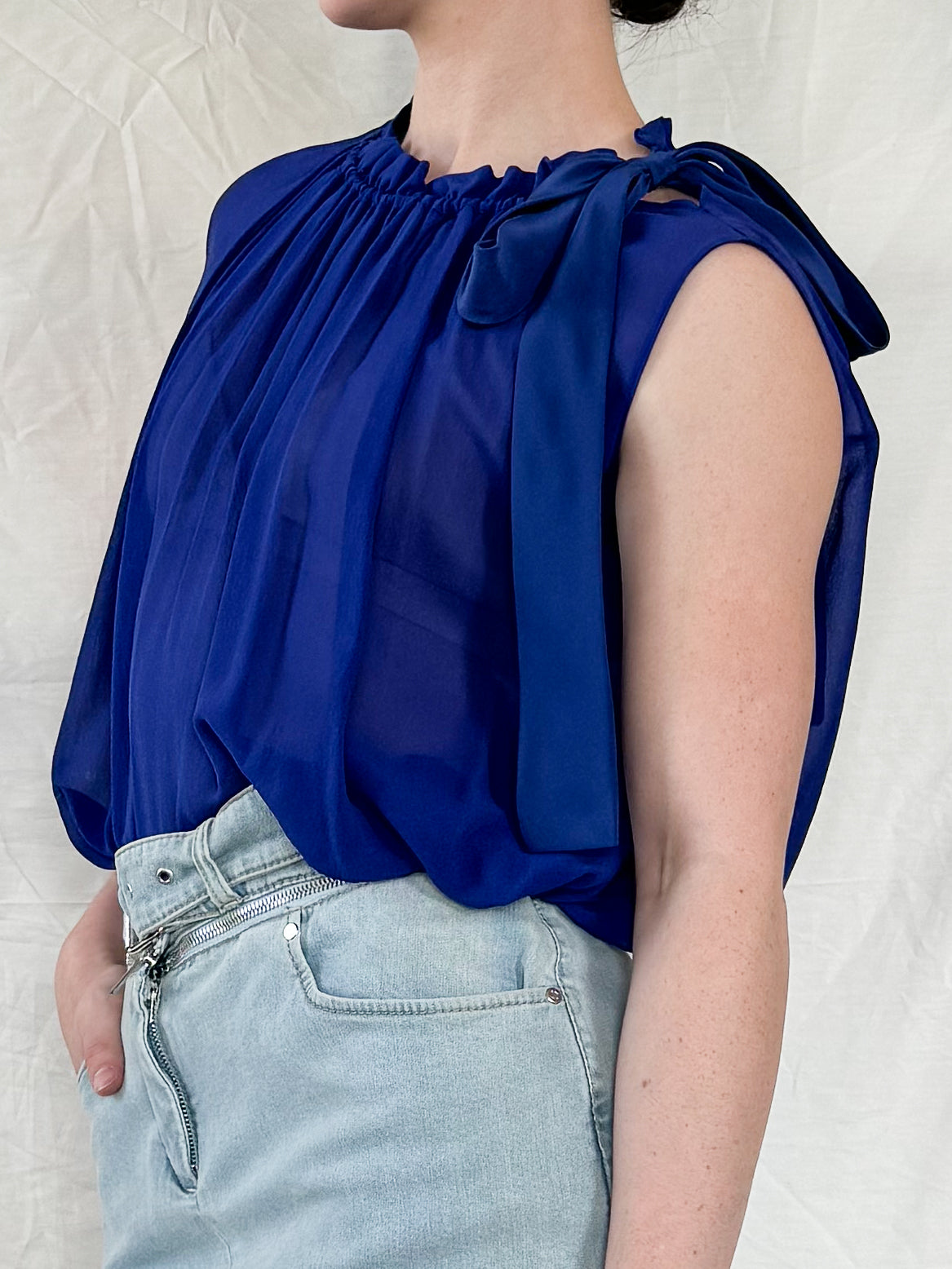 Miu Miu Sheer Blue Tank  Icarus Vintage