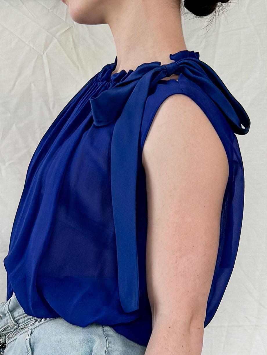Miu Miu Sheer Blue Tank  Icarus Vintage