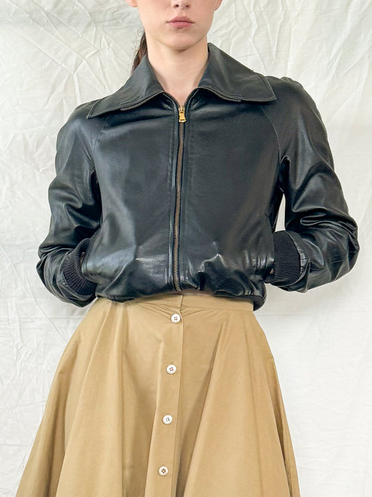 Dolce & Gabbana Lambskin Leather Bomber  Icarus Vintage