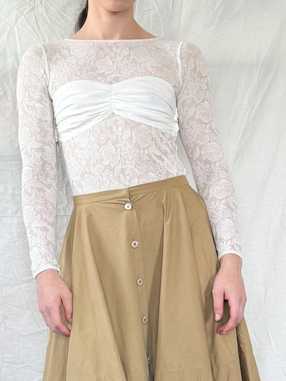 Louis Vuitton Sheer Lace Top  Icarus Vintage