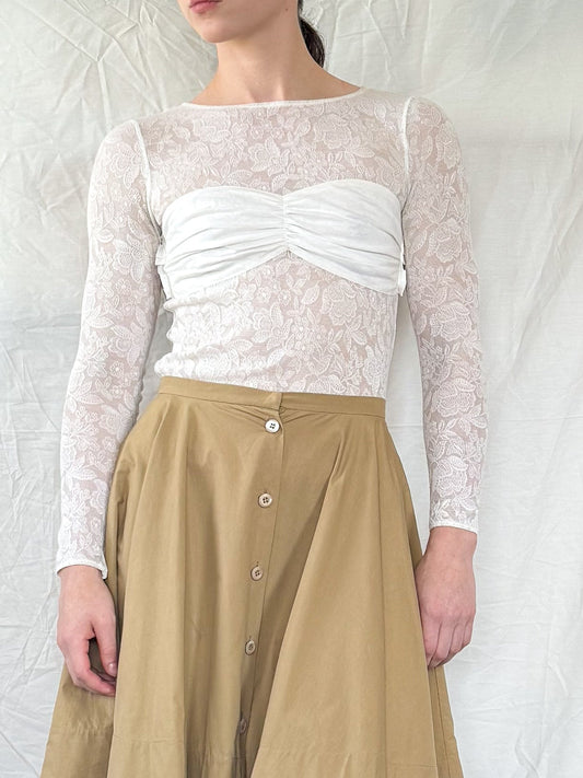 Louis Vuitton Sheer Lace Top  Icarus Vintage