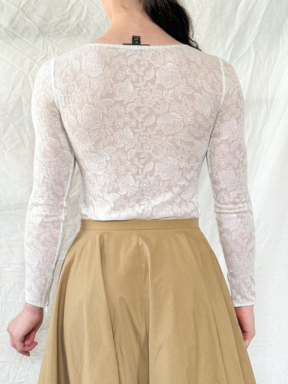 Louis Vuitton Sheer Lace Top  Icarus Vintage