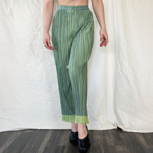 Issey Miyake Pleats Please Green Trousers  Icarus Vintage