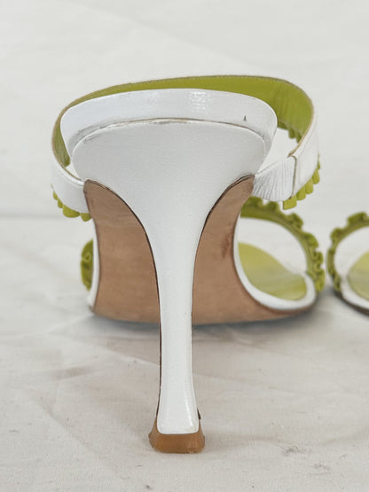 Manolo Blahnik Ruffled Sandals  Icarus Vintage