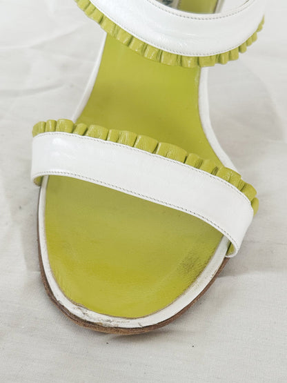 Manolo Blahnik Ruffled Sandals  Icarus Vintage