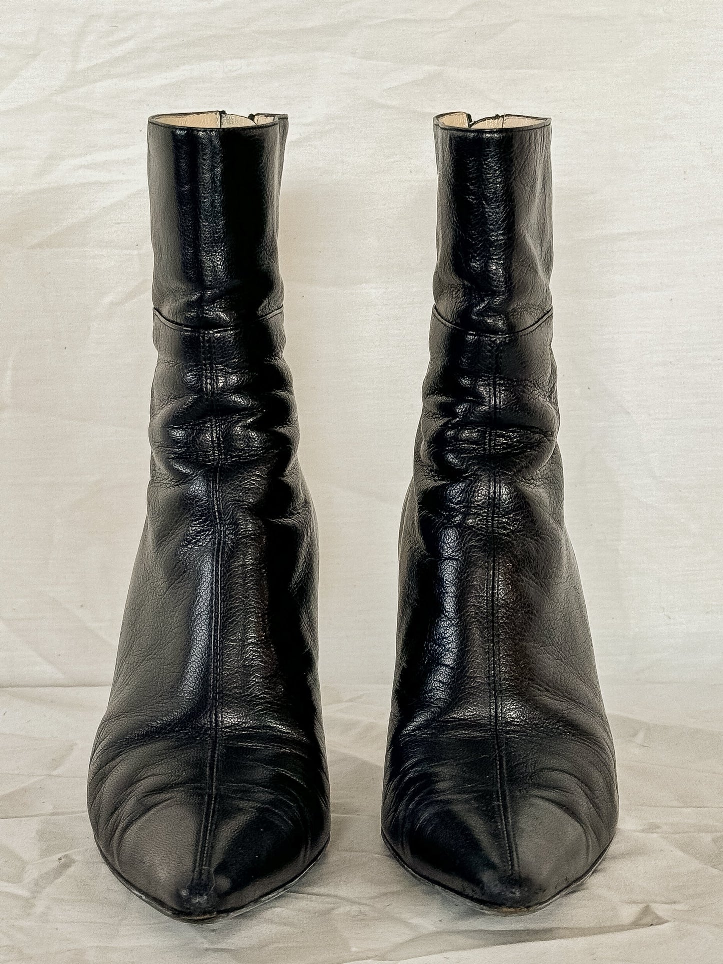 Gucci Black Pointed Toe Ankle Boots  Icarus Vintage