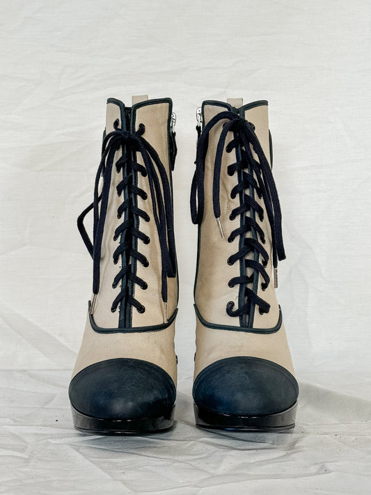 Vivienne Westwood Cap Toe Lace Up Boots  Icarus Vintage