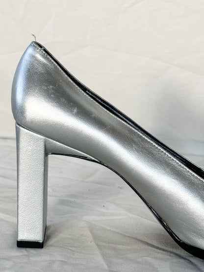 Fendi Silver 'FF' Crystal Pumps  Icarus Vintage