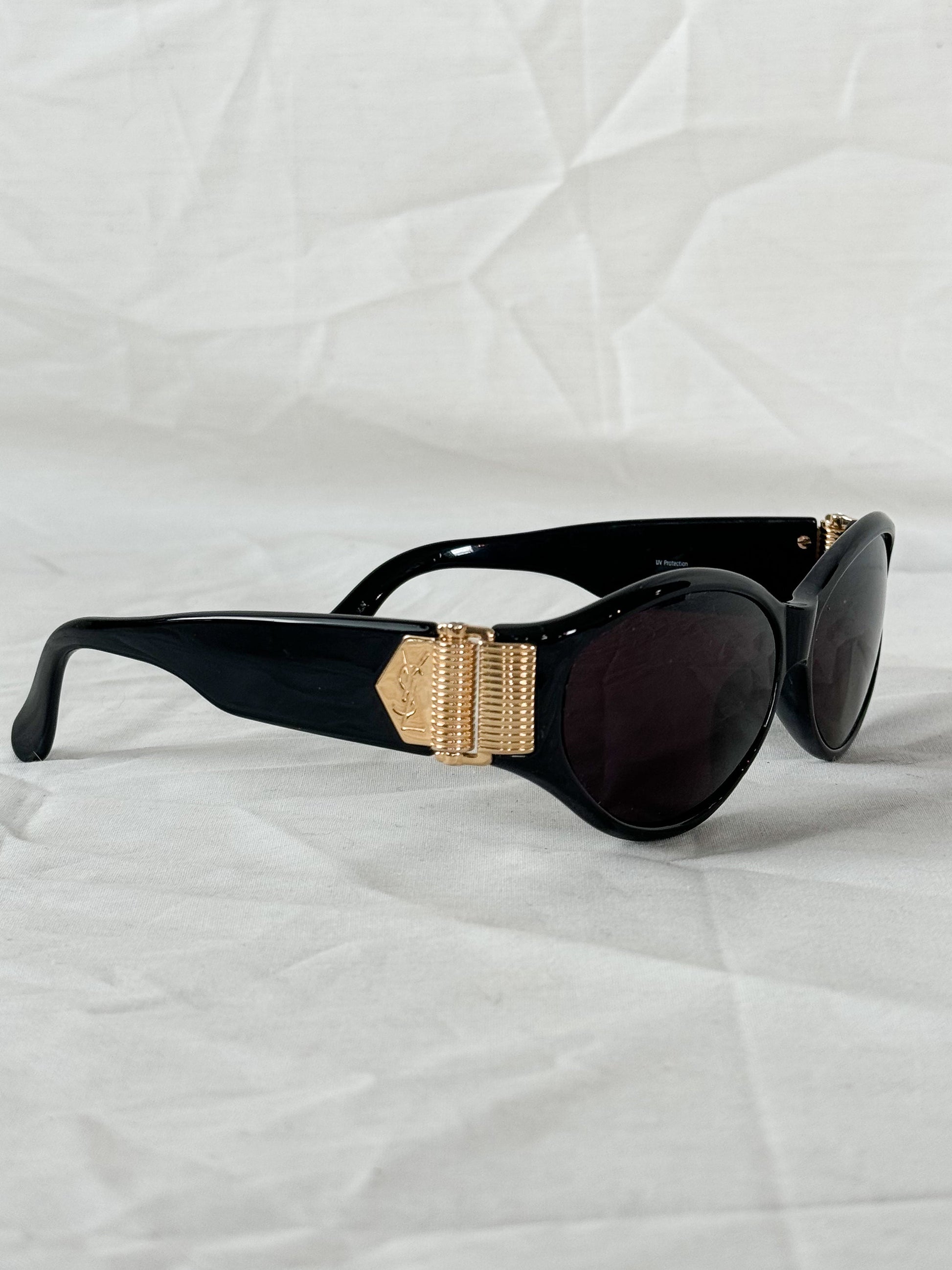 Yves Saint Laurent Gold Oval Sunnies  Icarus Vintage