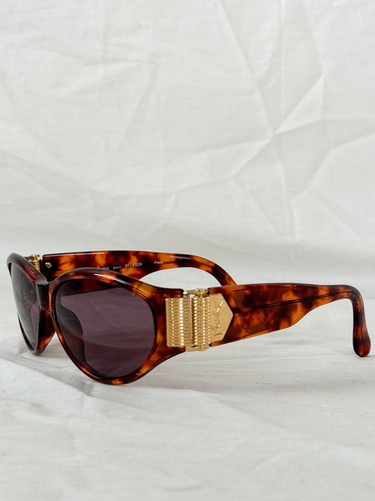 Yves Saint Laurent Tortoiseshell Oval Sunnies  Icarus Vintage