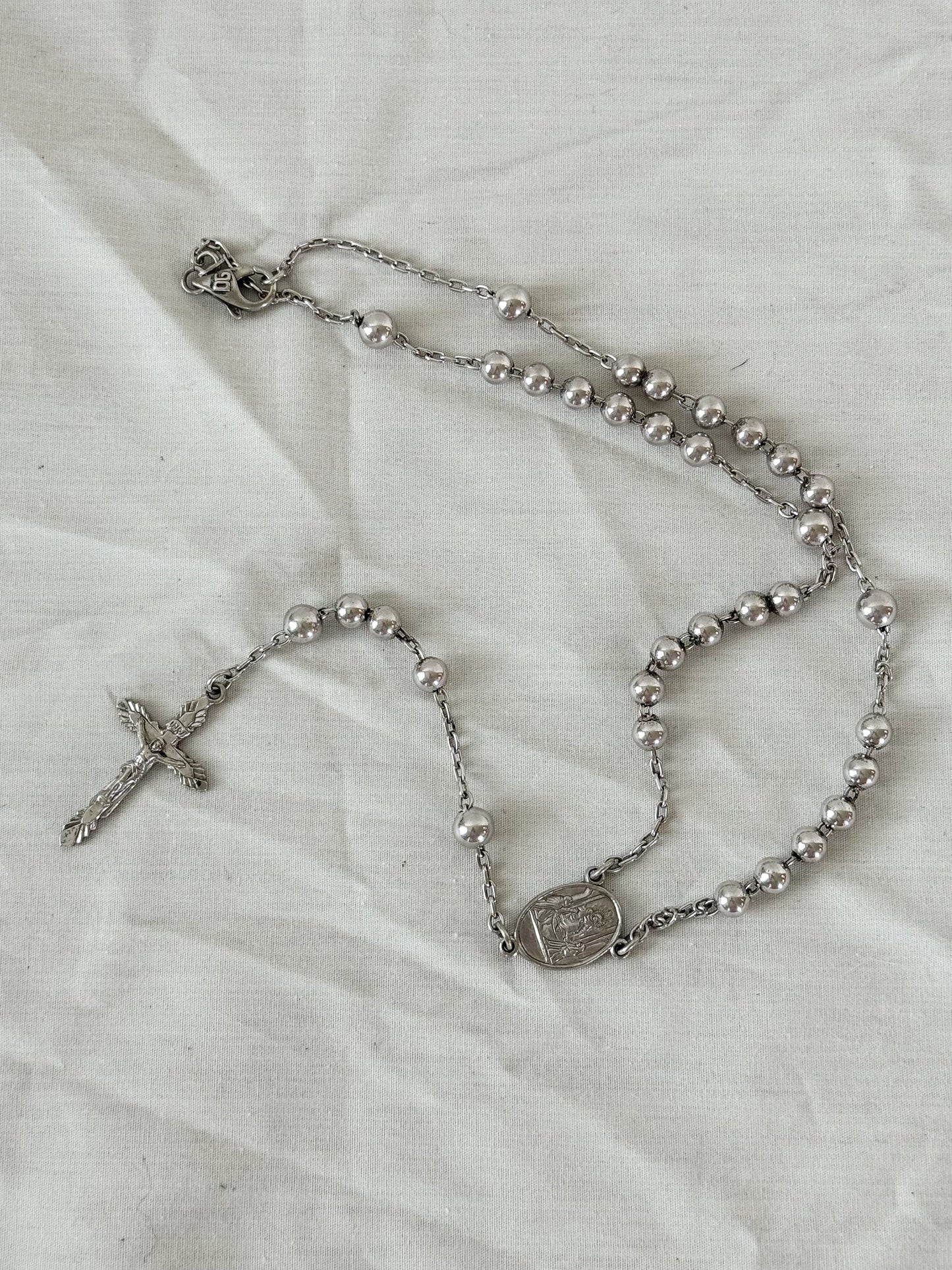 Dolce & Gabbana Sterling Silver Rosary  Icarus Vintage