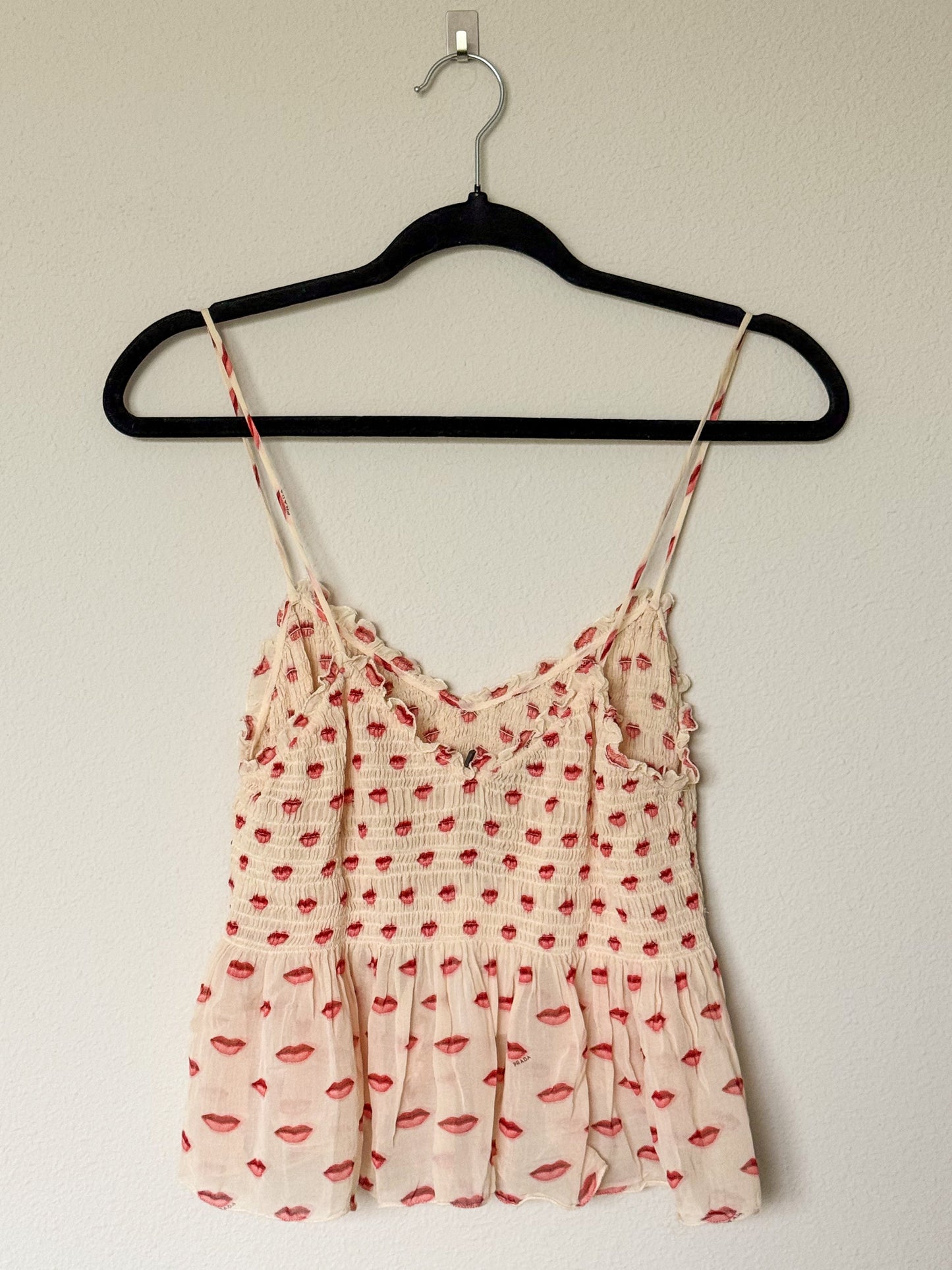 Prada Spring 2000 Lip Print Camisole Tank  Icarus Vintage
