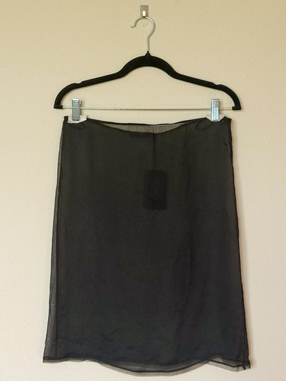Prada Black Sheer Chiffon Skirt  Icarus Vintage