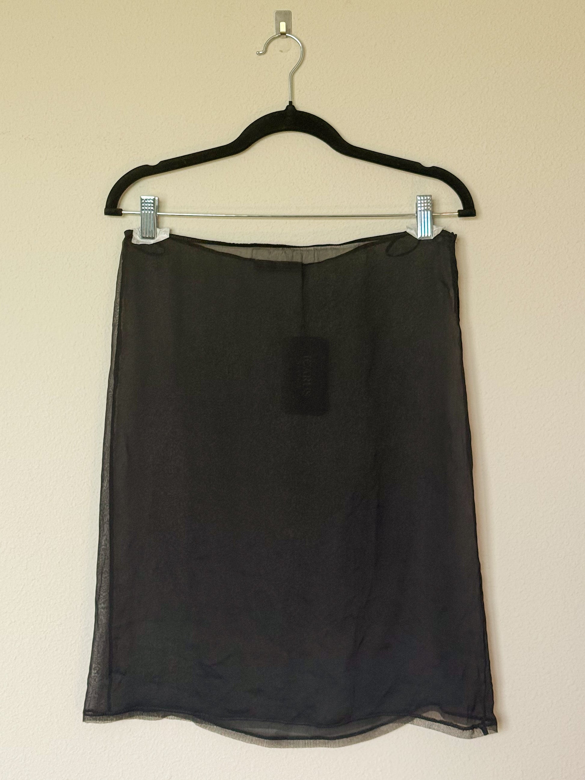 Prada Black Sheer Chiffon Skirt  Icarus Vintage