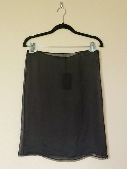 Prada Black Sheer Chiffon Skirt  Icarus Vintage
