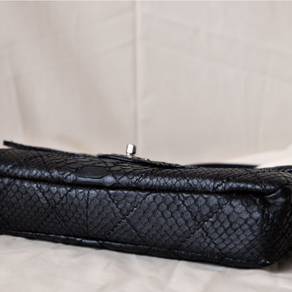 Chanel 2011 Black Python Single Flap 6500.00 Icarus Vintage