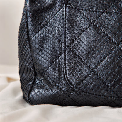 Chanel 2011 Black Python Single Flap 6500.00 Icarus Vintage