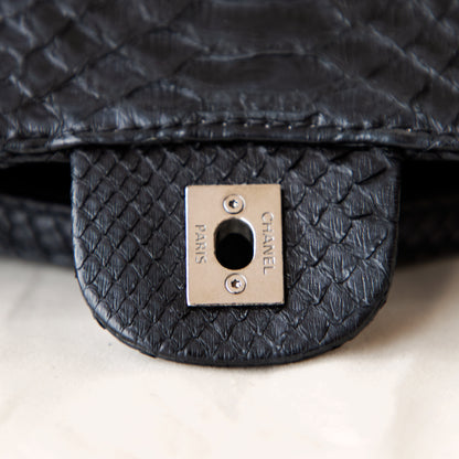 Chanel 2011 Black Python Single Flap 6500.00 Icarus Vintage