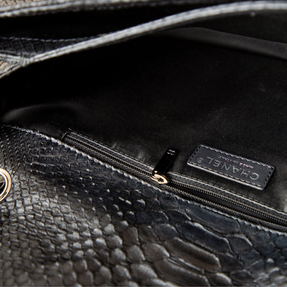 Chanel 2011 Black Python Single Flap 6500.00 Icarus Vintage