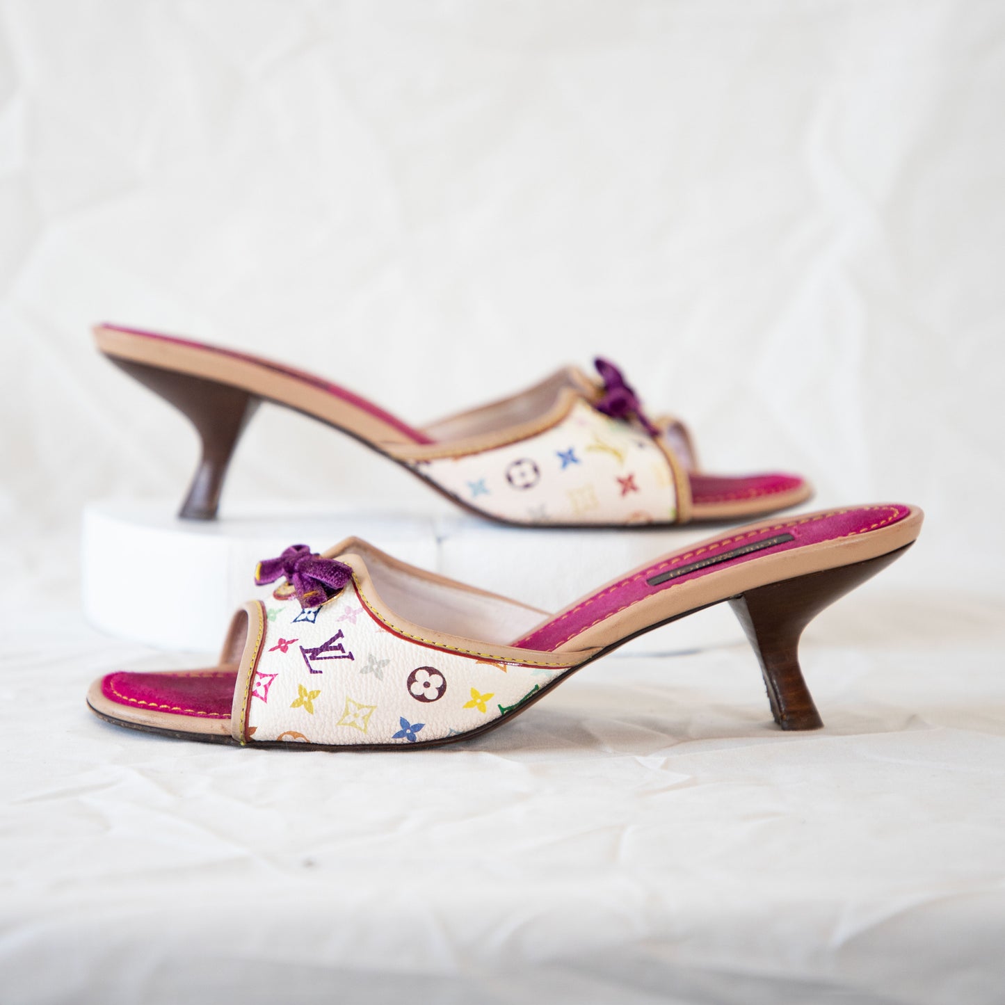 Louis Vuitton Murakami Monogram Kitten Heels  Icarus Vintage