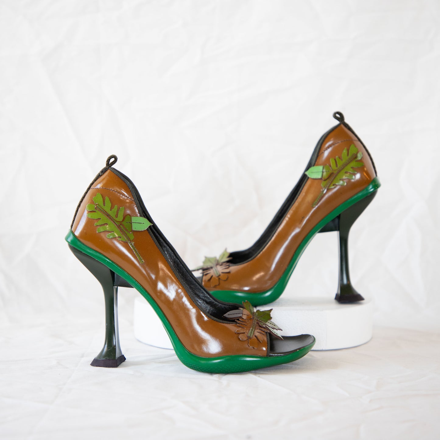 Prada FW 1999 Foliage Heels  Icarus Vintage